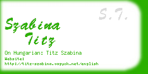 szabina titz business card